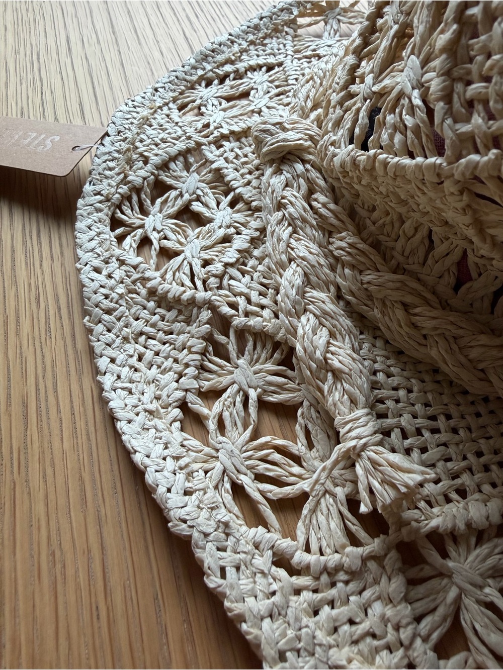 NWT STEVE MADDEN HAILEY Straw Cowboy Hat Natural Beige Braided Trim - Picture 3 of 8